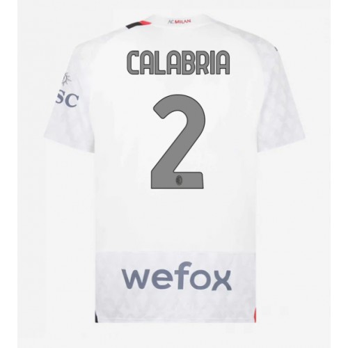 Pánský Fotbalový dres AC Milan Davide Calabria #2 2023-24 Venkovní Krátký Rukáv